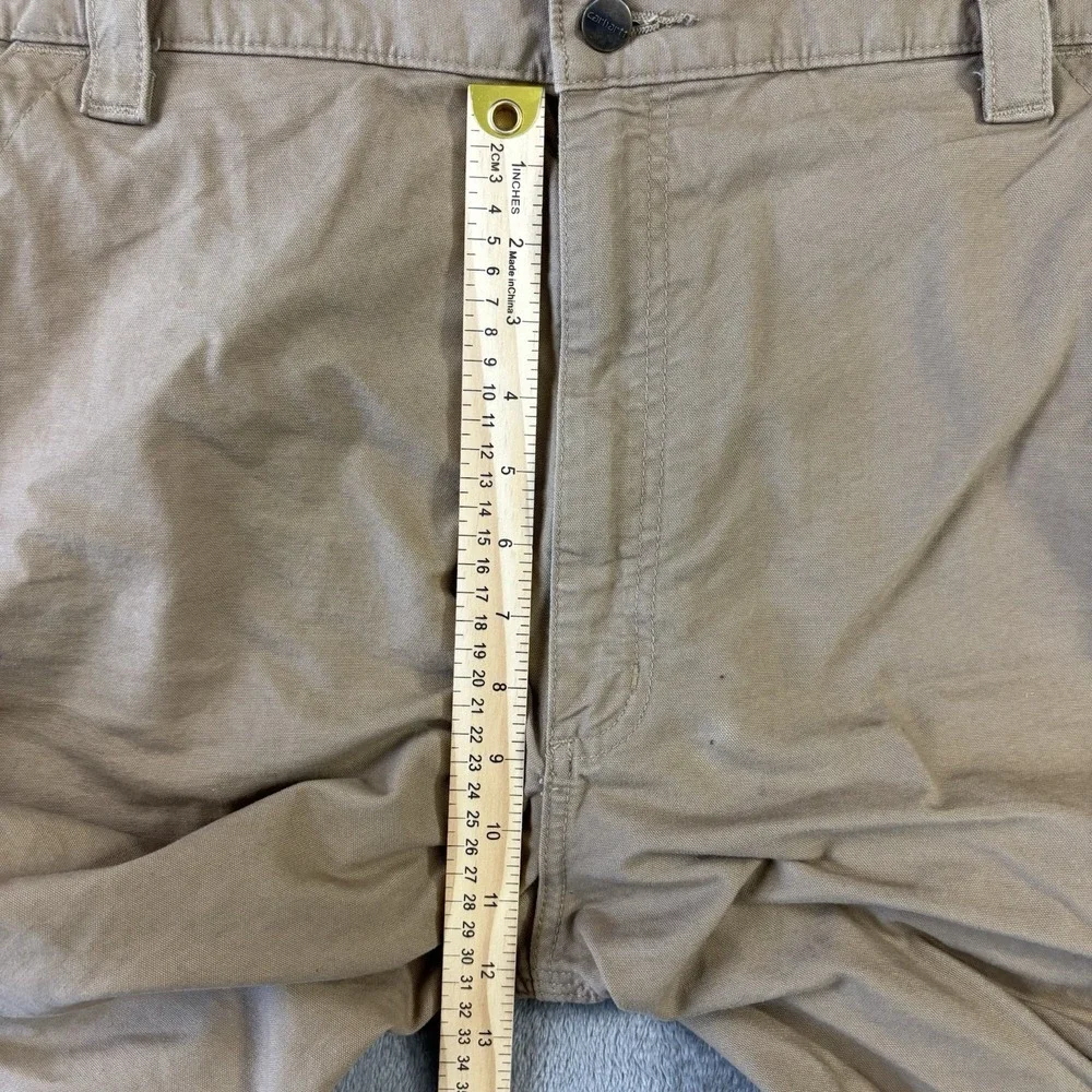 Carhartt Shorts Mens 42 Brown Y2K Canvas Carpenter Cargo Utility Workwear B147‎